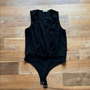 Good American Black Sheer Bodysuit